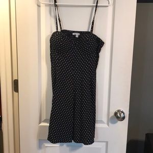 American Eagle Navy Blue Polka Dot Dress